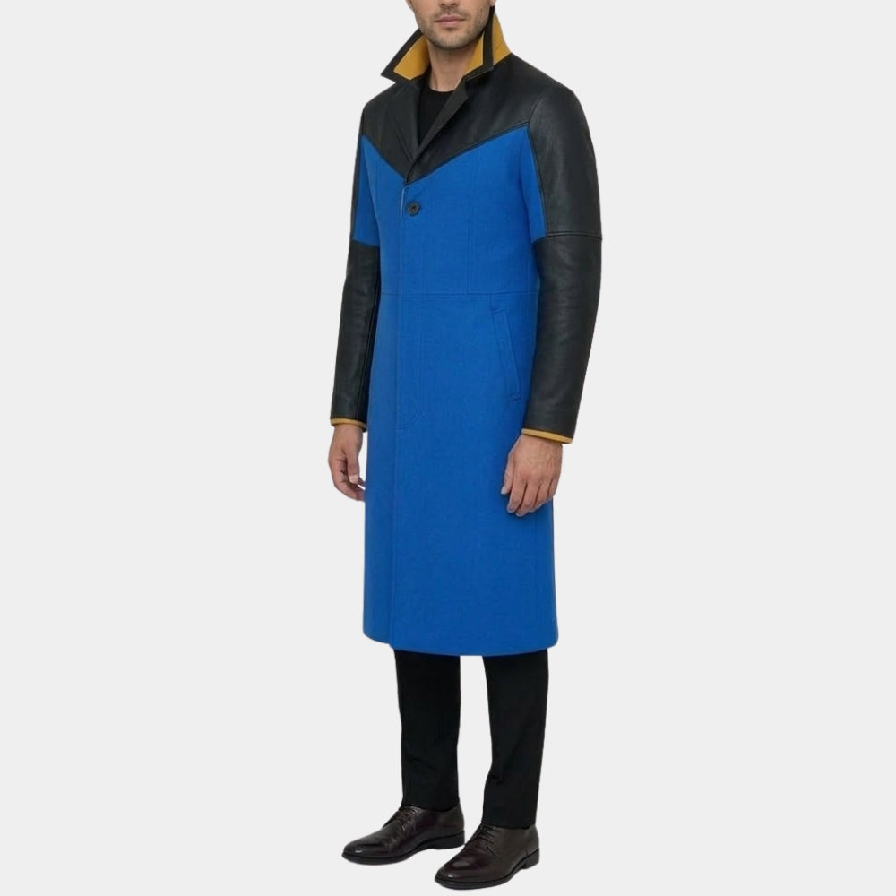 Static Shock  Static aka Virgil Hawkins Long Trench Coat - Side View