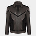 Strange New Worlds  Captain Pike aka Anson Mount Black Leather Jacket - Mannequin Front View