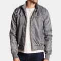 Stranger Things  Steve Harrington aka Joe Keery Grey Satin Jacket - Front View