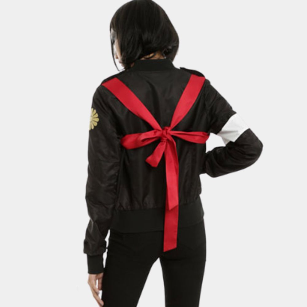 Suicide Squad  Karen Fukuhara Tatsu Yamashiro Katana Black Bomber Jacket - Back View