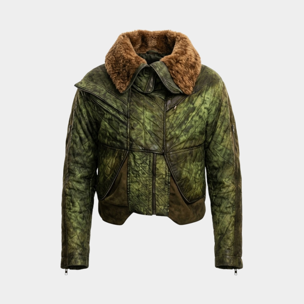 Supergirl Ruthye Marye Knoll Jacket with Fur Collar