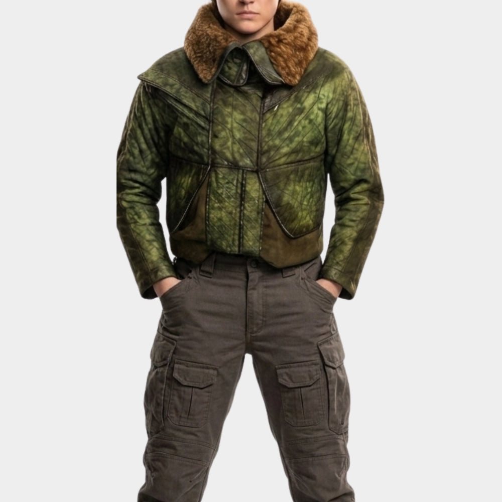 Supergirl Ruthye Marye Knoll Jacket with Fur Collar
