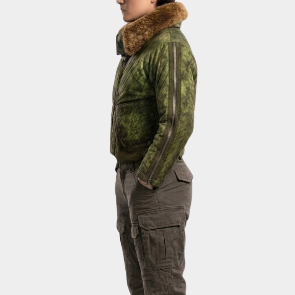 Supergirl Ruthye Marye Knoll Jacket with Fur Collar