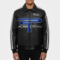 Talladega Nights The Ballad of Ricky Bobby Powerade Black Leather Jacket - Front View