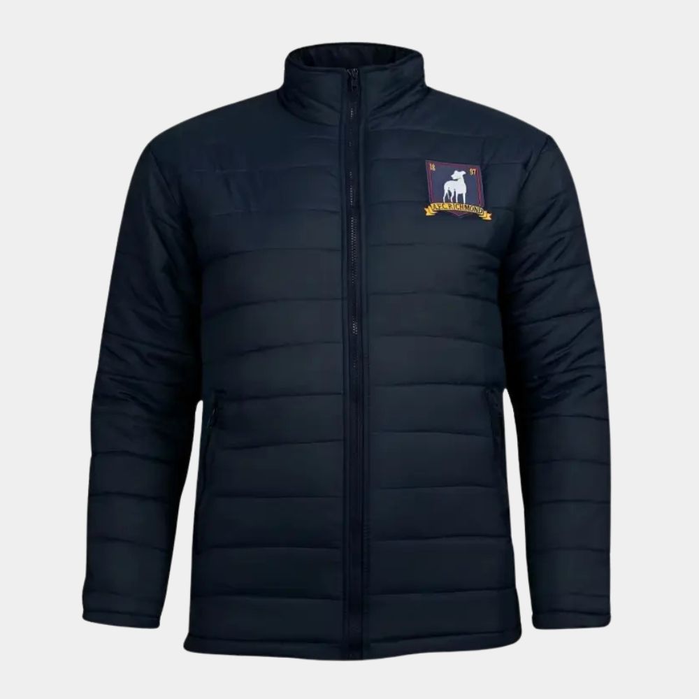 Ted Lasso S02 Jason Sudeikis Navy Blue Parachute Puffer Jacket-front-posture