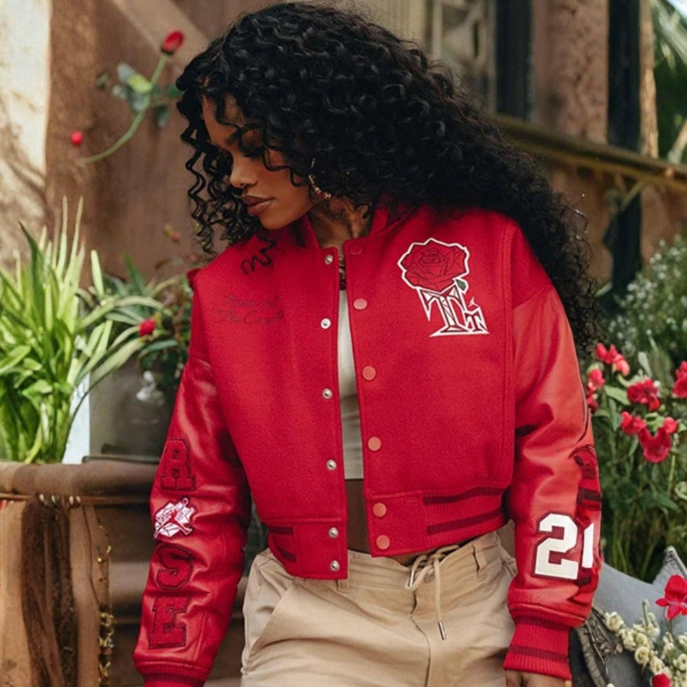 Teyana Taylor Red Varsity Jacket