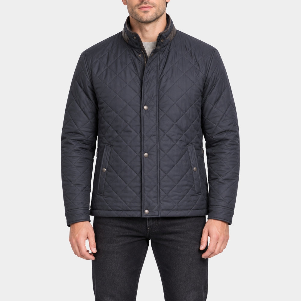 The Blame Douglas Booth Grey Quilted Jacket