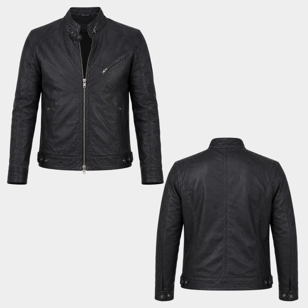 The Bourne Legacy Jeremy Renner Black Leather Jacket