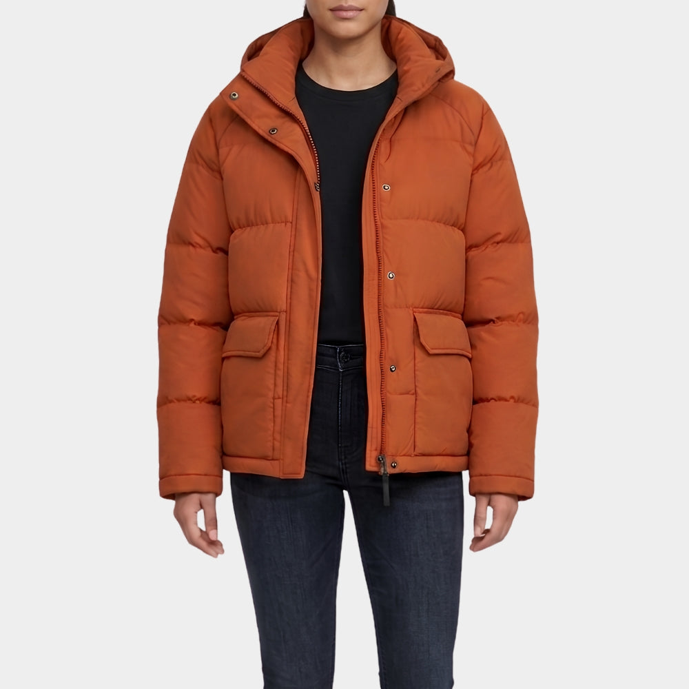 The Drama Zendaya Orange Puffer Jacket