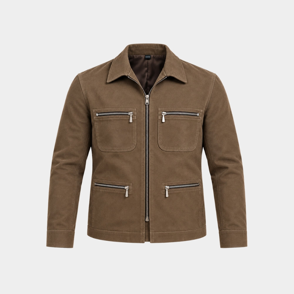 Cliff Booth Brad Pitt Suede Leather Jacket