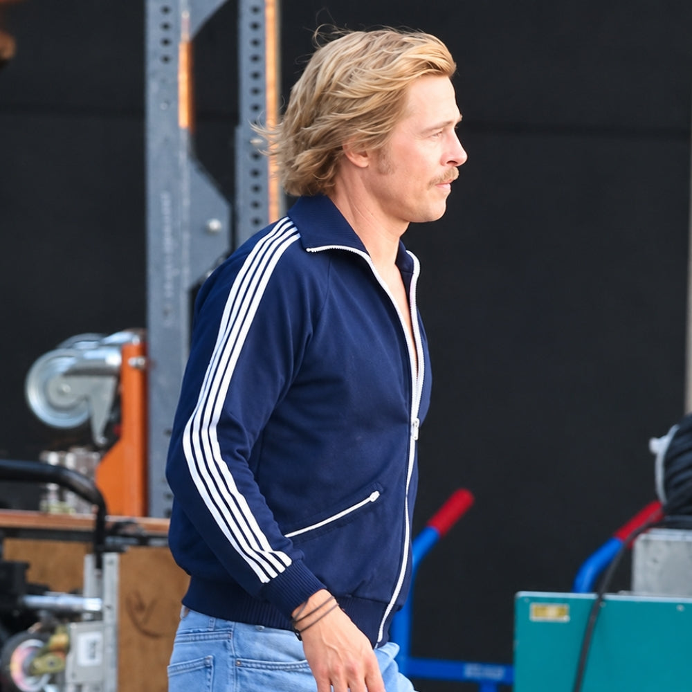 Cliff Booth Brad Pitt Blue Track Jacket