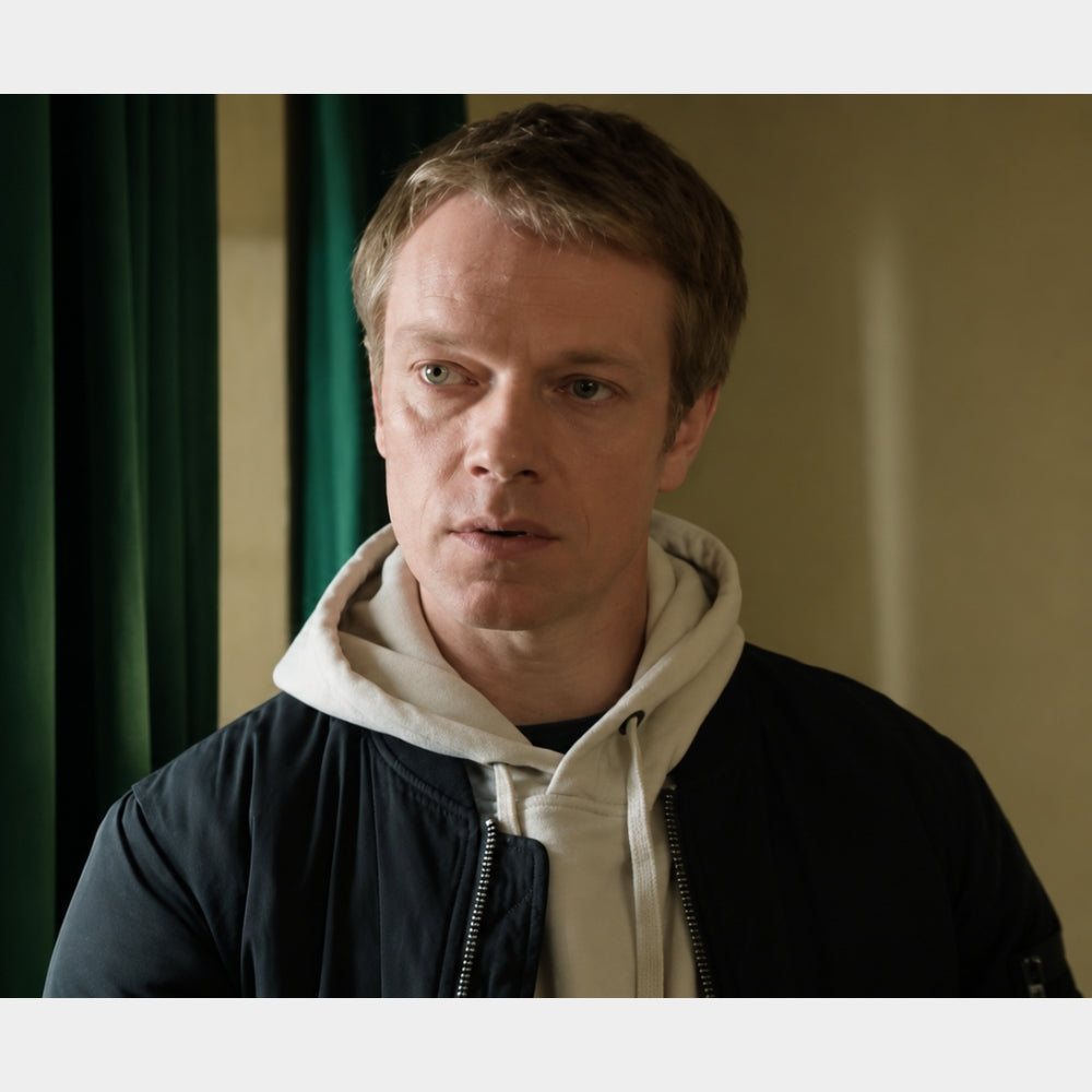 The Institute Alfie Allen Black Bomber Jacket