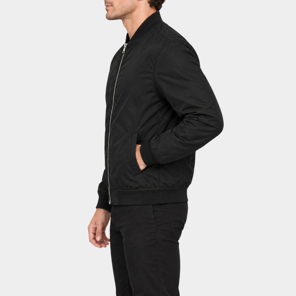 The Institute Alfie Allen Black Bomber Jacket