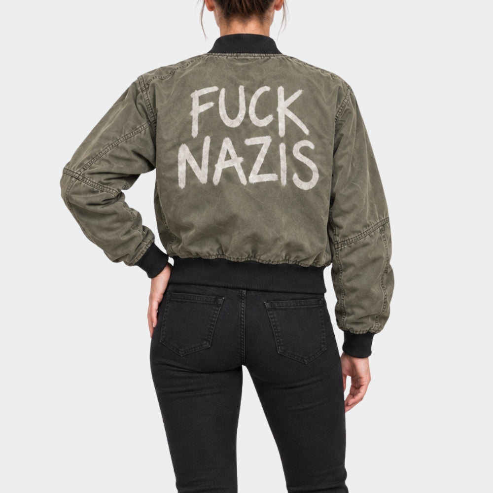 The Last Temptation of Becky Cropped Bomber Jacket