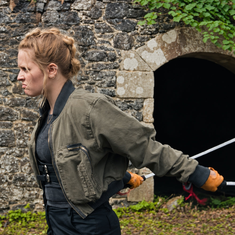 The Last Temptation of Becky Cropped Bomber Jacket