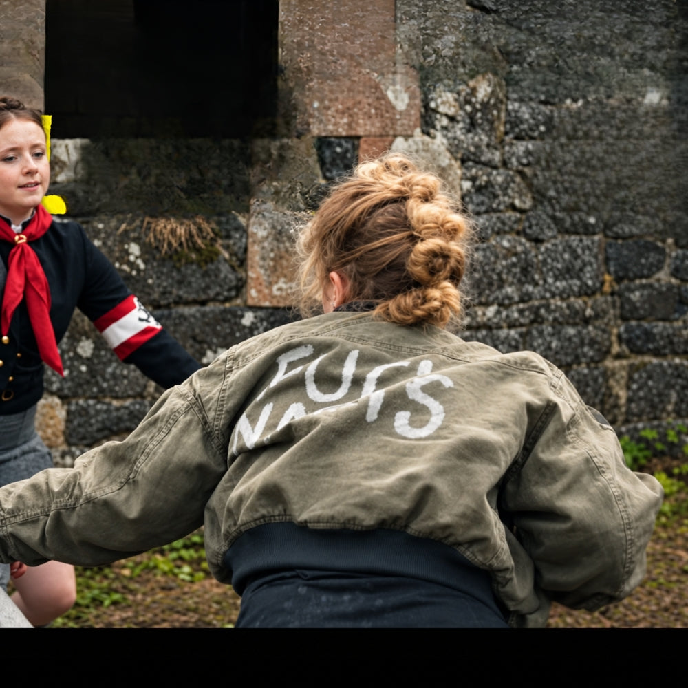 The Last Temptation of Becky Cropped Bomber Jacket