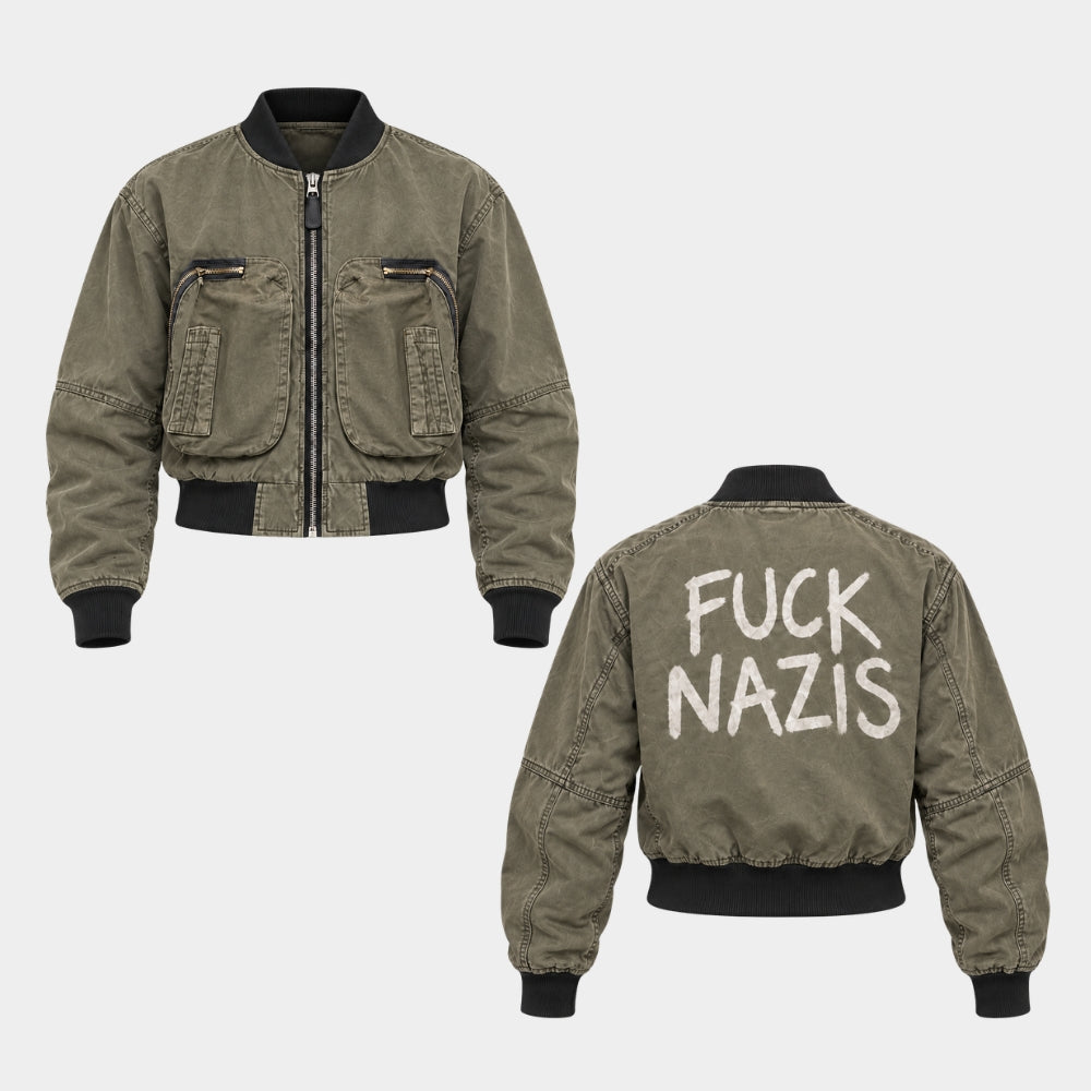 The Last Temptation of Becky Cropped Bomber Jacket