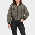 The Last Temptation of Becky Cropped Bomber Jacket