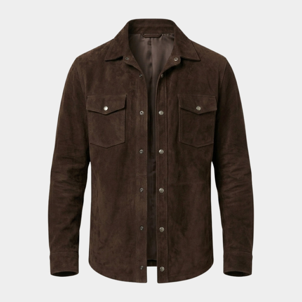 The Mongoose Liam Neeson Suede Leather Jacket