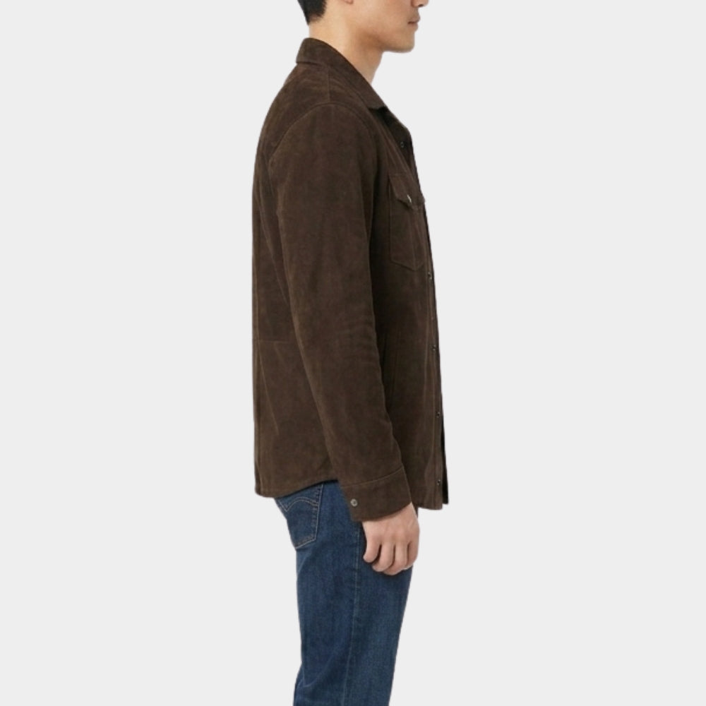 The Mongoose Liam Neeson Suede Leather Jacket