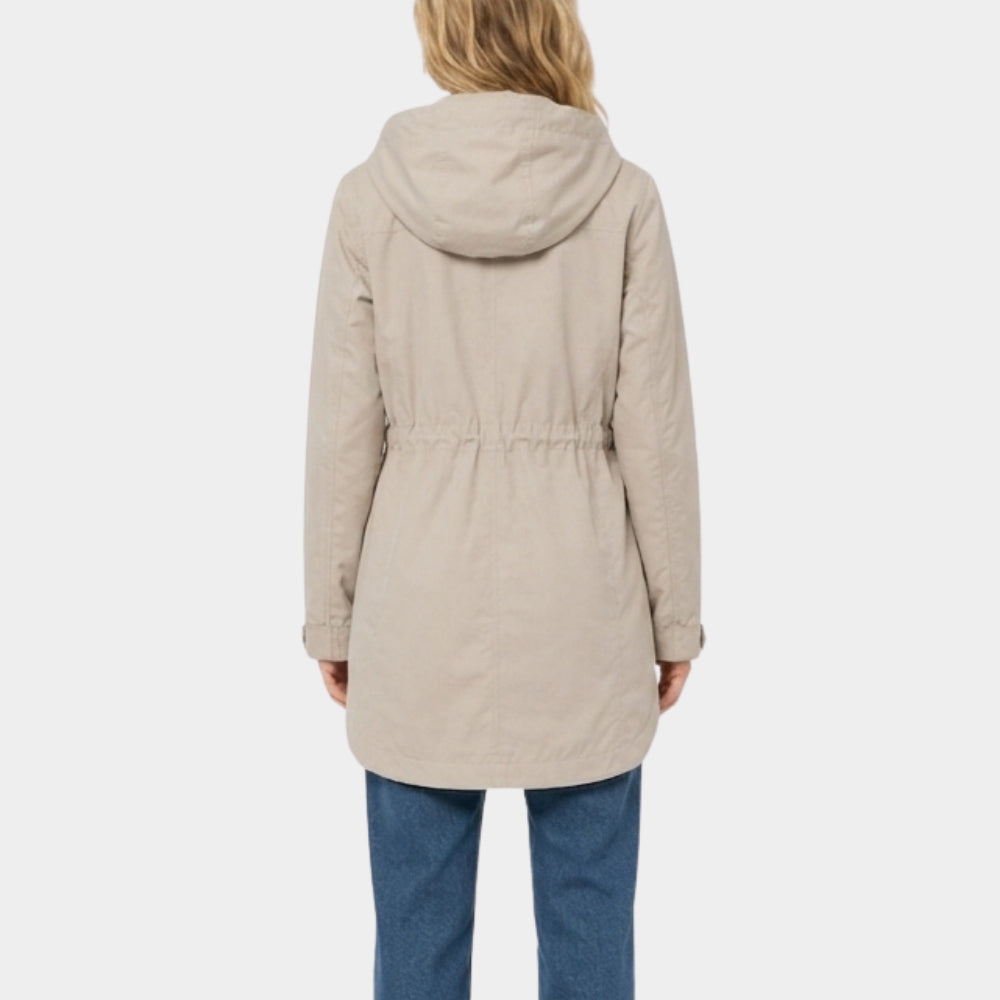 The Social Reckoning Mikey Madison Beige Cotton Jacket