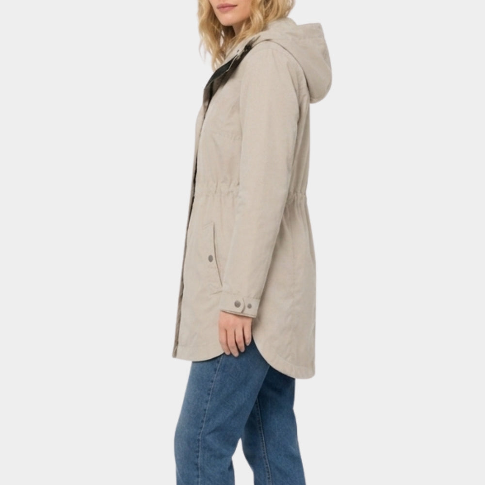 The Social Reckoning Mikey Madison Beige Cotton Jacket