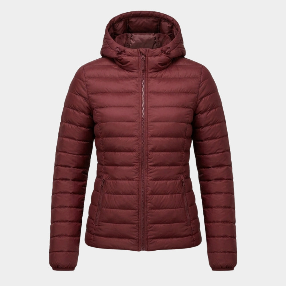 The Social Reckoning Mikey Madison Red Puffer Jacket