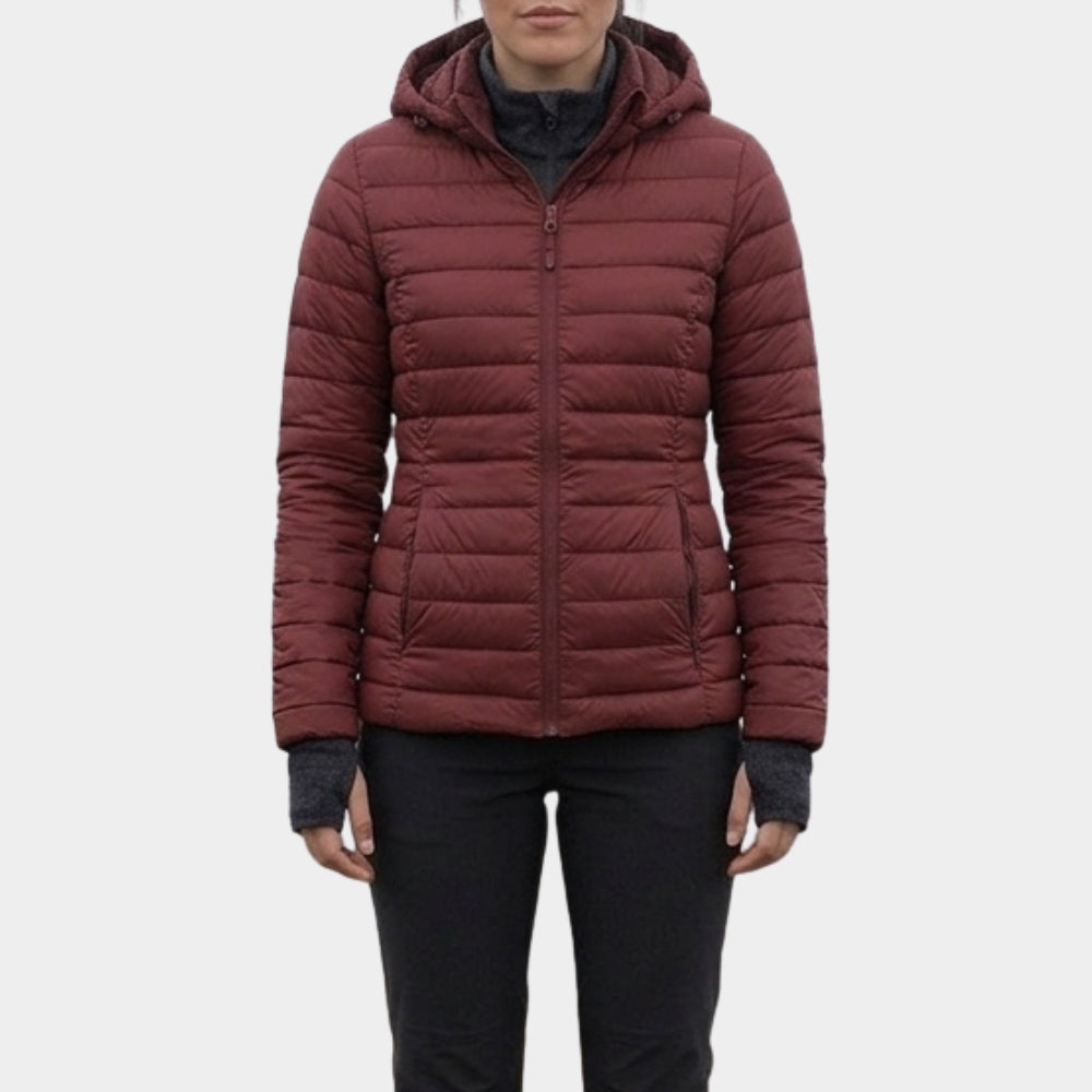 The Social Reckoning Mikey Madison Red Puffer Jacket