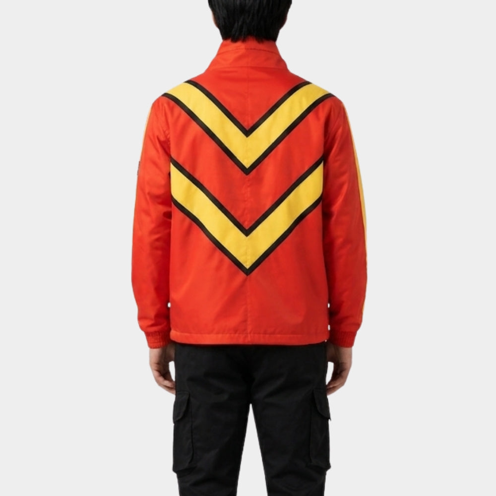 The Stunt Driver Jay Baruchel Red Hooded Jacket