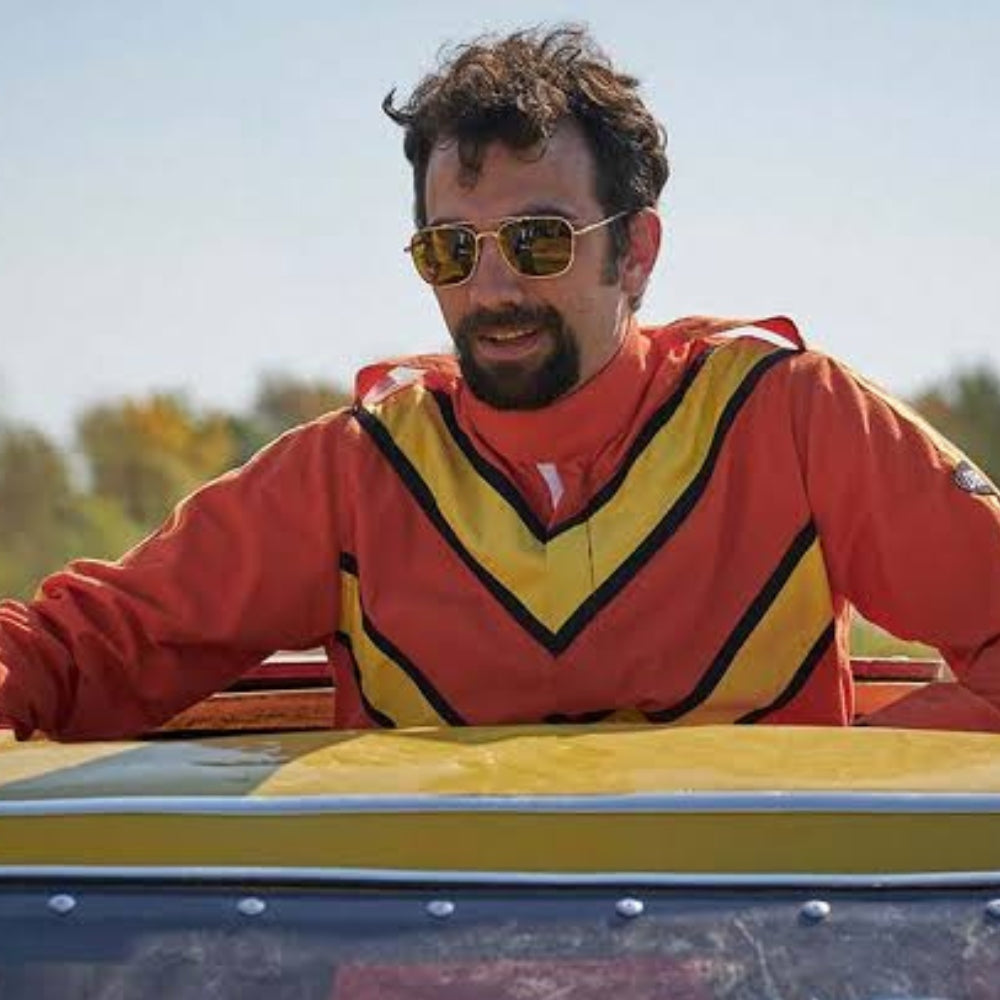 The Stunt Driver Jay Baruchel Red Hooded Jacket