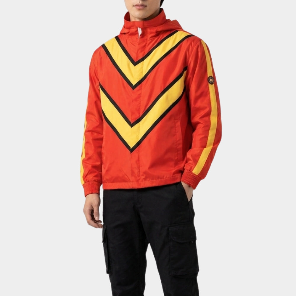 The Stunt Driver Jay Baruchel Red Hooded Jacket
