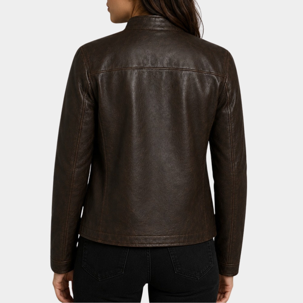 The Walking Dead Aimee Brown Leather Jacket