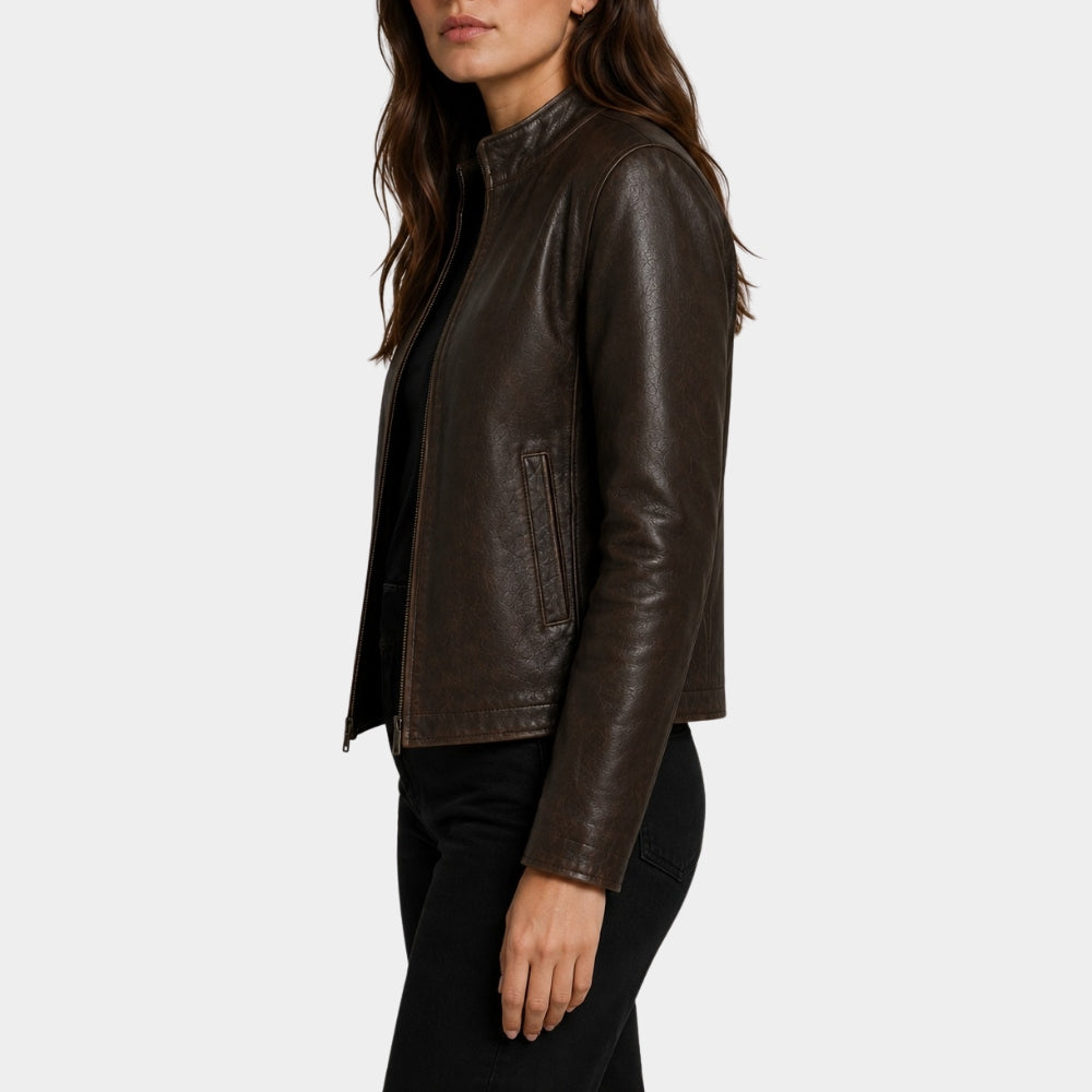 The Walking Dead Aimee Brown Leather Jacket