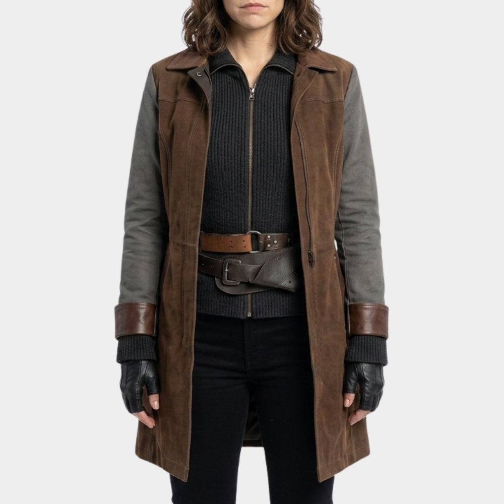 The Walking Dead Lauren Cohan Leather Coat