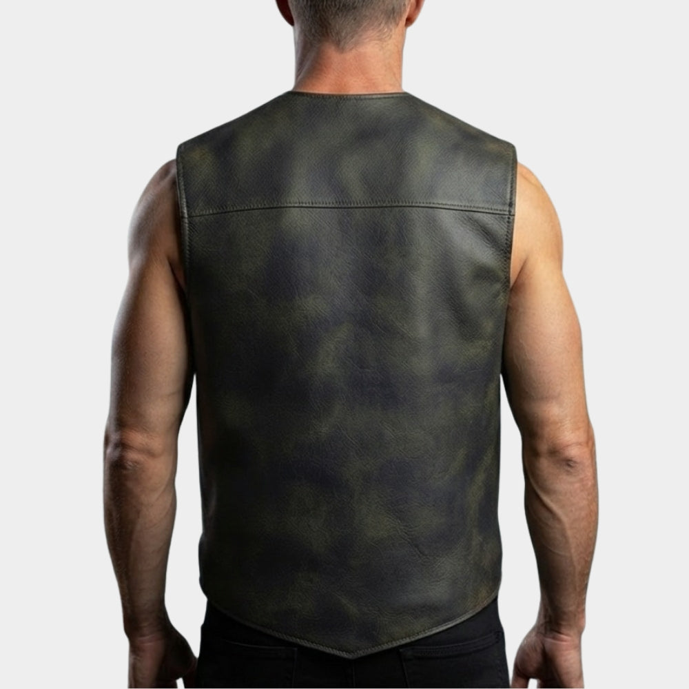 The Walking Dead Walker Black Leather Vest