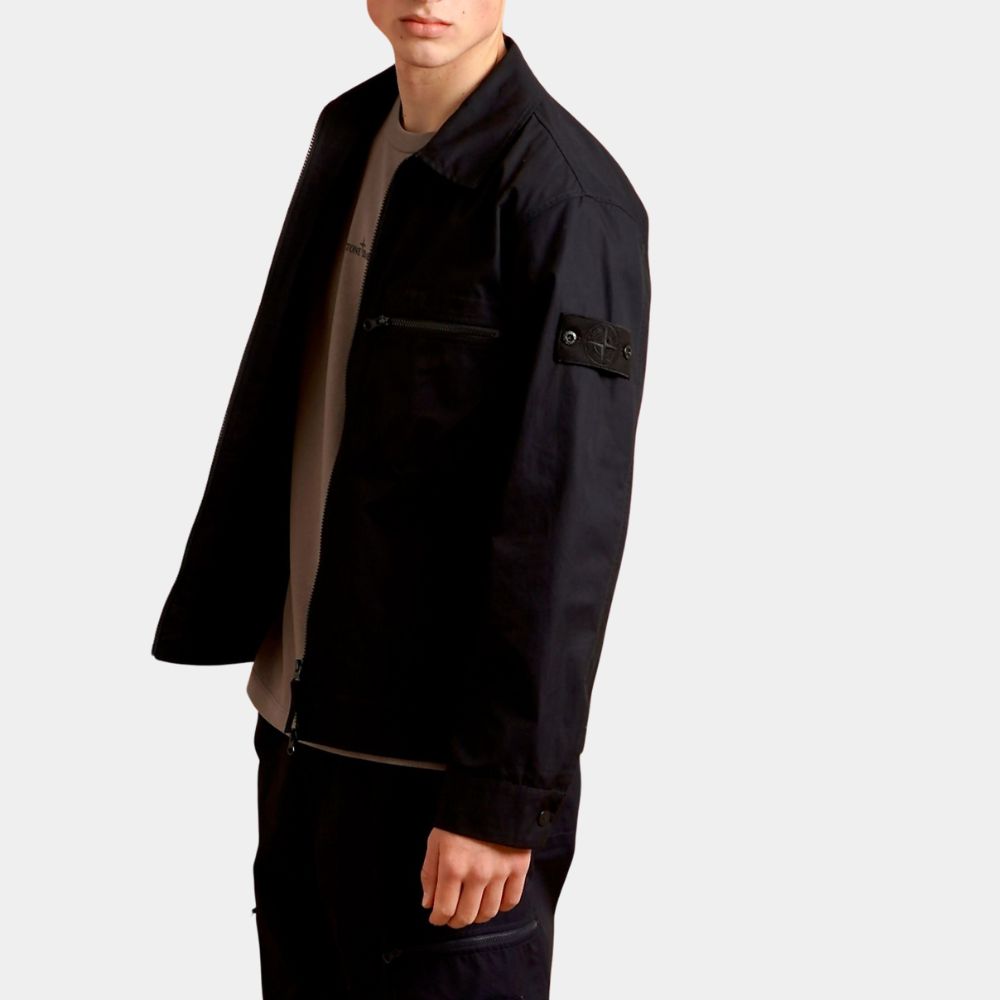 The Accountant 2 Ben Affleck aka Christian Wolff Black Cotton Jacket - Posture Side View