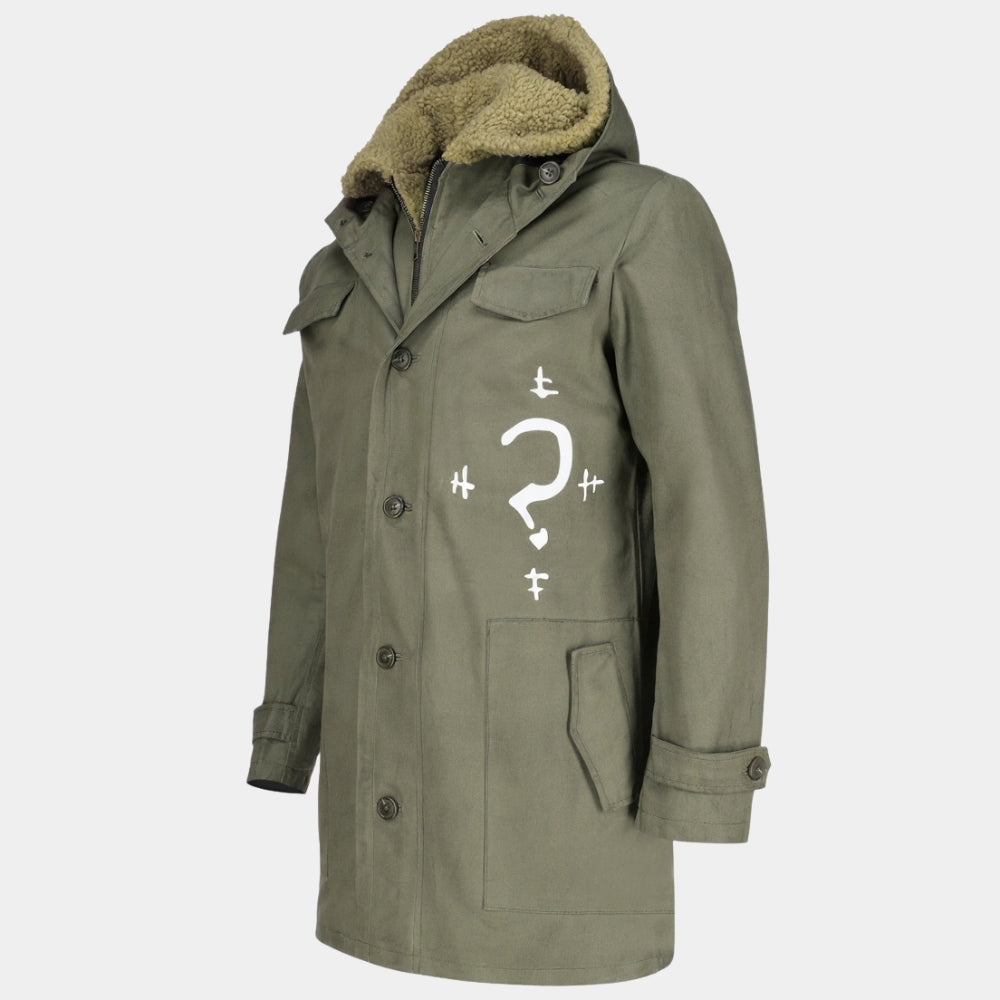 The Batman  Riddler / Edward Nigma aka Paul Dano Green Cotton Jacket - Mannequin Side View