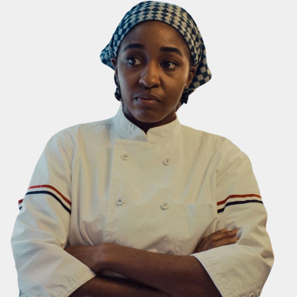 The Bear S03  Sydney Adamu Chef White Jacket - Character Front View