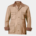 The Cowboys  Wil Andersen aka John Wayne Beige Cotton Coat - Mannequin Front View