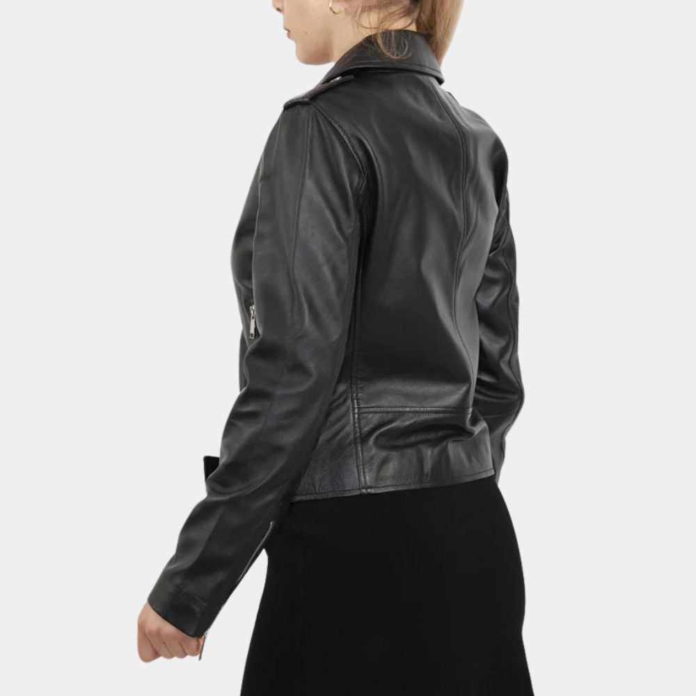 The Defenders Jessica Jones aka Krysten Ritter Classic Motorcycle Jacket - Back View