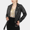 The Defenders Jessica Jones aka Krysten Ritter Classic Motorcycle Jacket - Front View