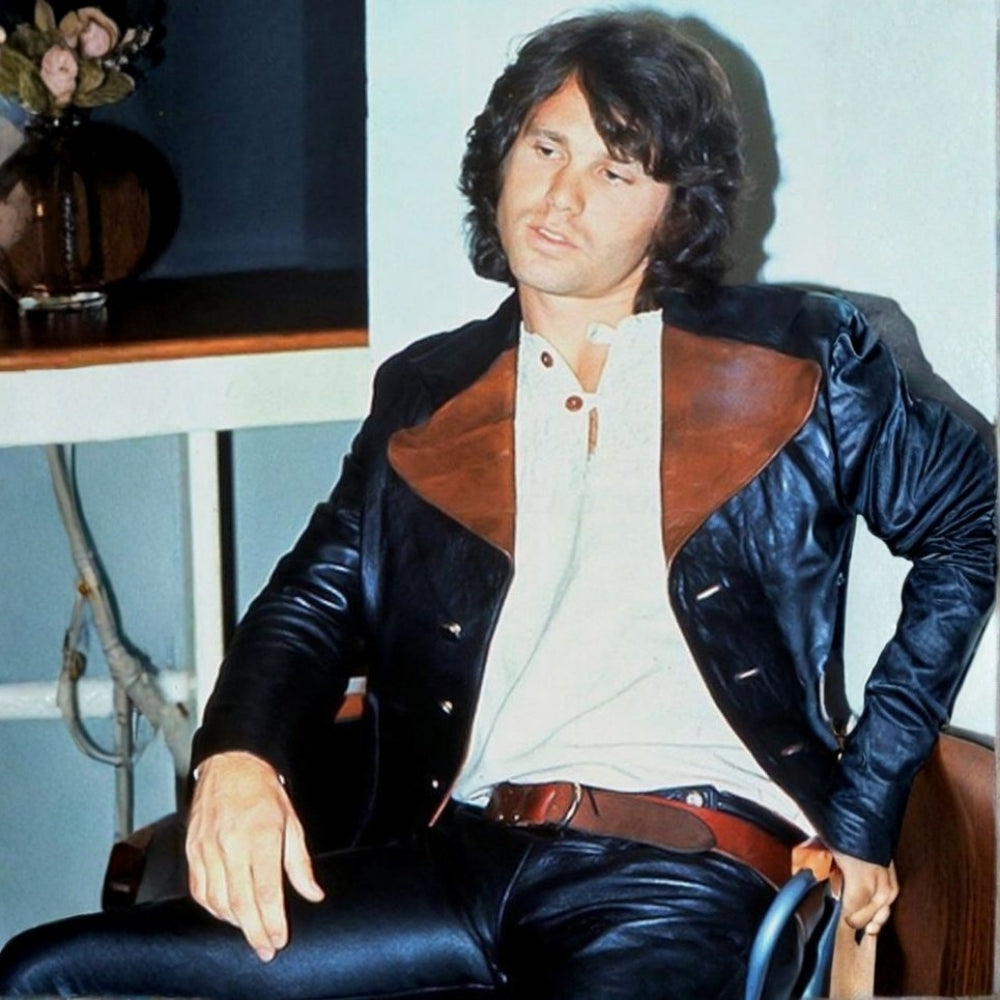 The Doors  Jim Morrison Black Leather jacket - Character View
