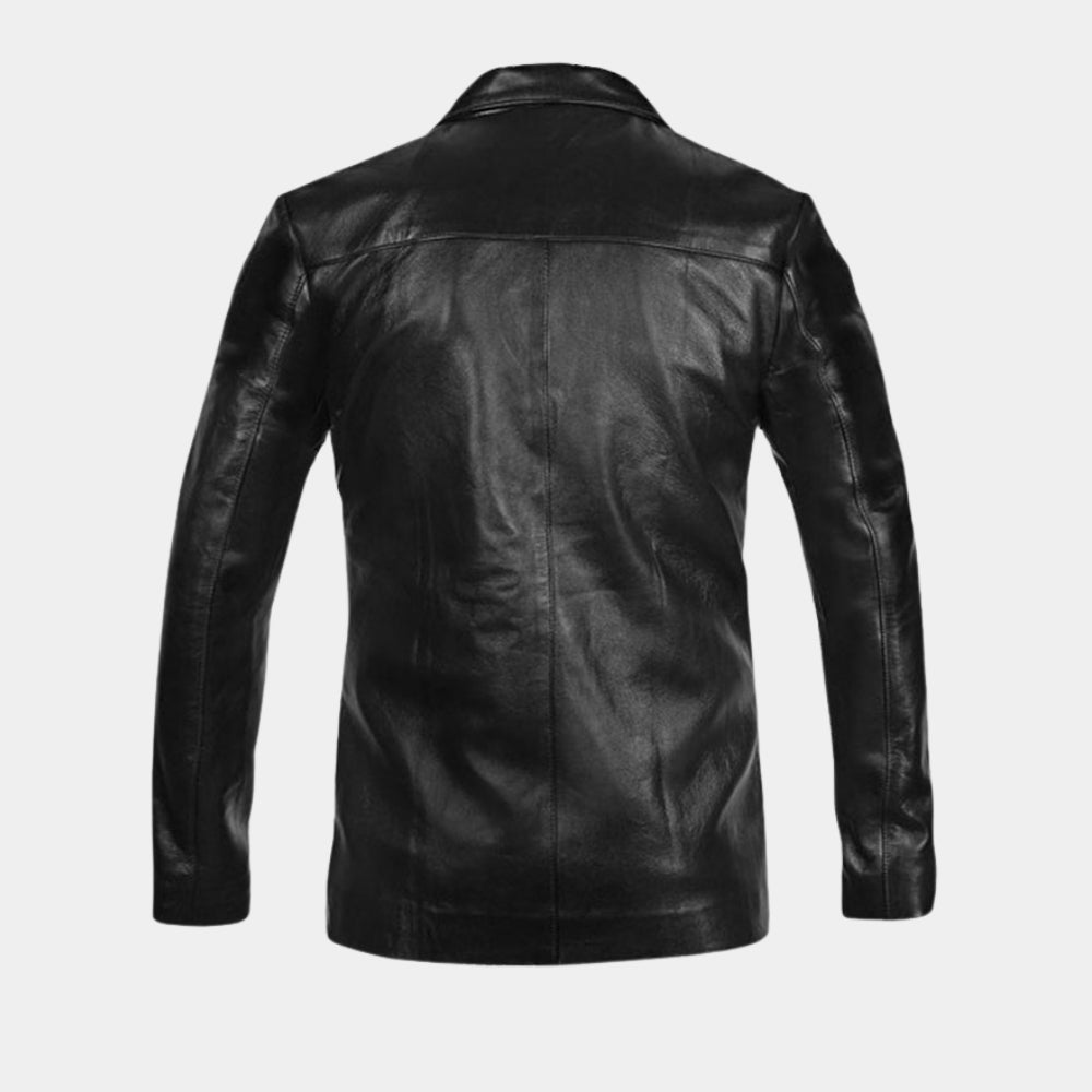 The Doors  Jim Morrison Black Leather jacket - Mannequin Back View