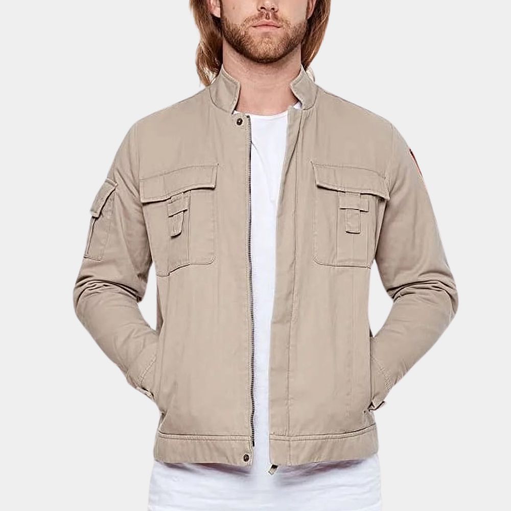 The Empire Strikes Back Luke Skywalker Bespin Beige Color Cotton Jacket - Front View