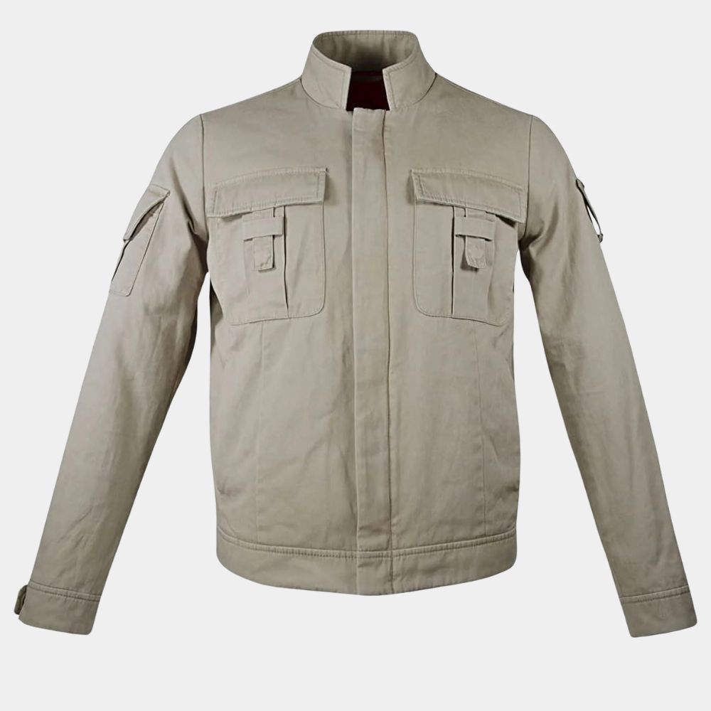 The Empire Strikes Back Luke Skywalker Bespin Beige Color Cotton Jacket - Mannequin Front View