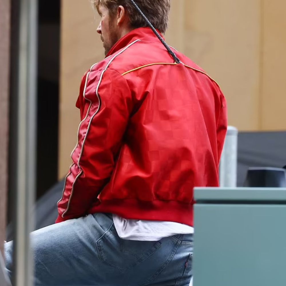The Fall Guy Ryan Gosling Red Harrington Jacket - Back View