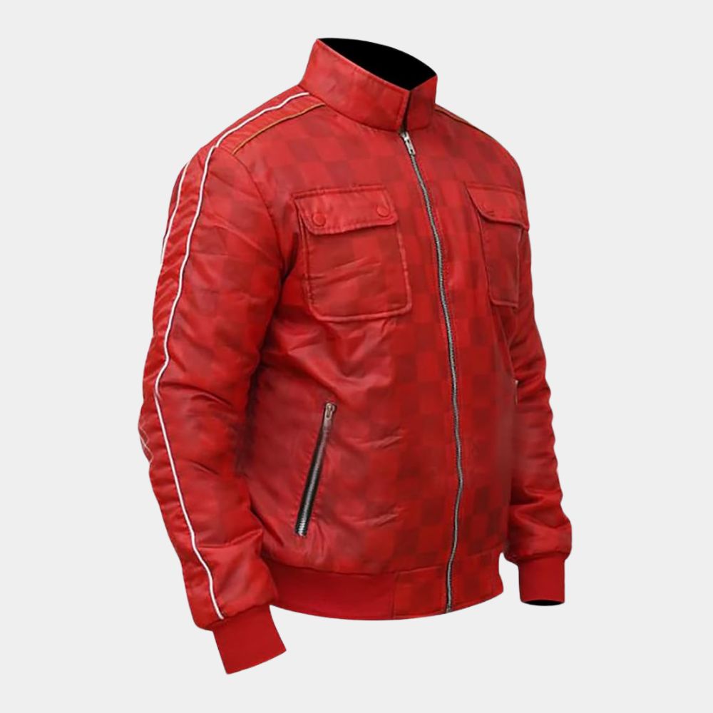 The Fall Guy Ryan Gosling Red Harrington Jacket - Mannequin Side View
