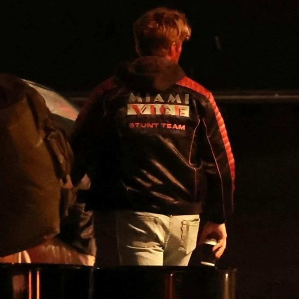 The Fall Guy Ryan Gosling aka Colt Seavers Miami Vice Stunt Team Jacket - Character Back View