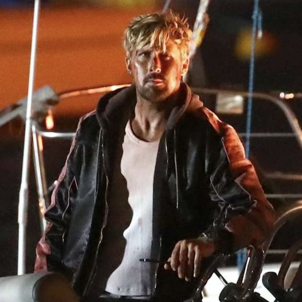 The Fall Guy Ryan Gosling aka Colt Seavers Miami Vice Stunt Team Jacket - Character Front View