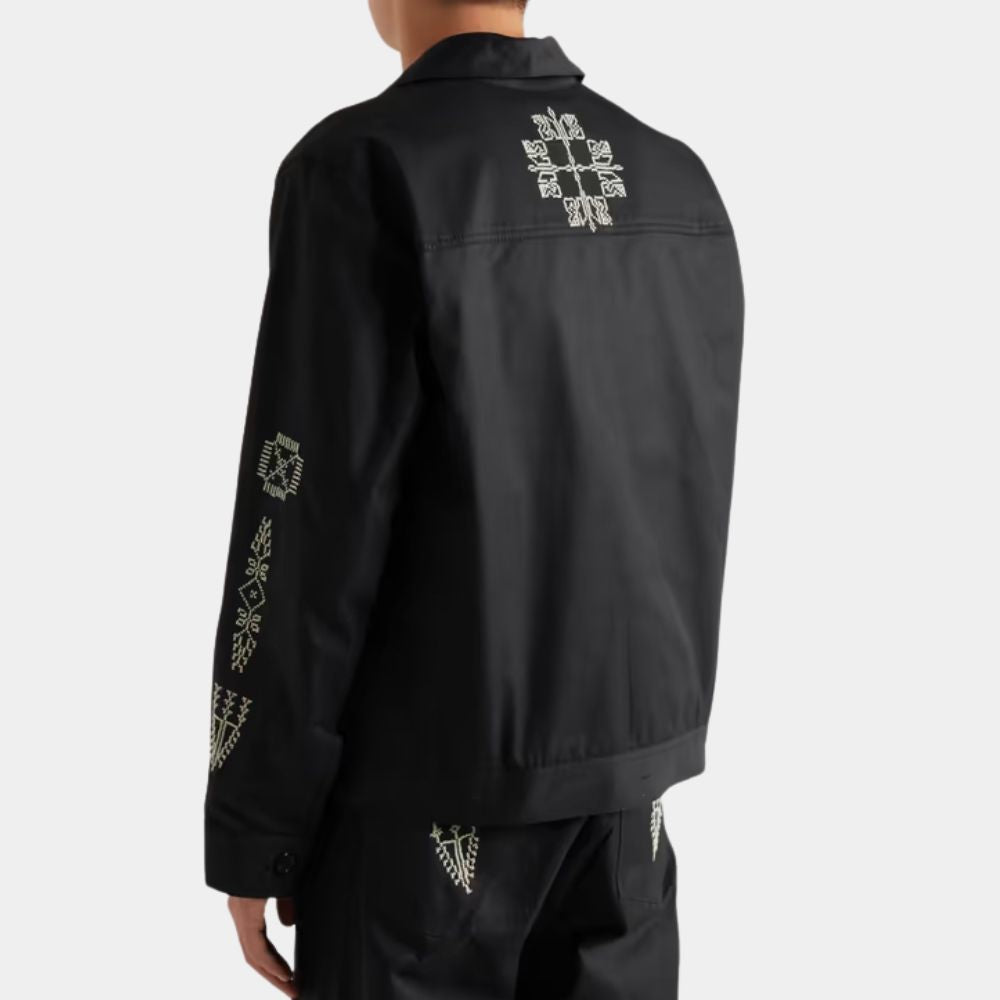 The Idea of You Hayes (Nicholas Galitzine) Black Cotton Jacket - Back View